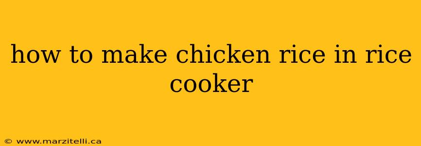 how to make chicken rice in rice cooker