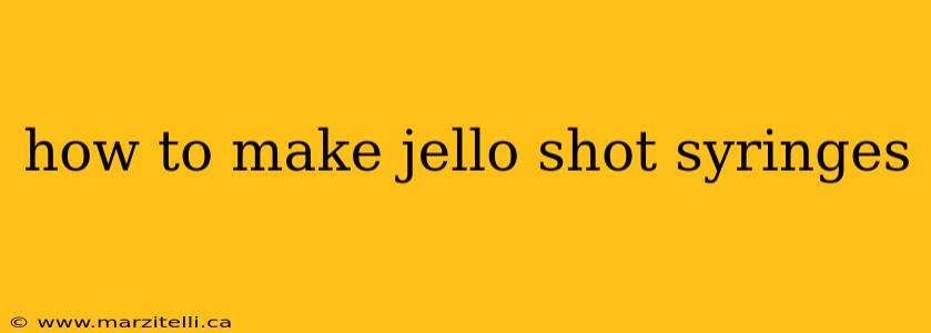 how to make jello shot syringes