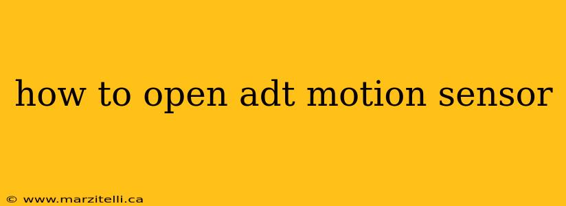 how to open adt motion sensor