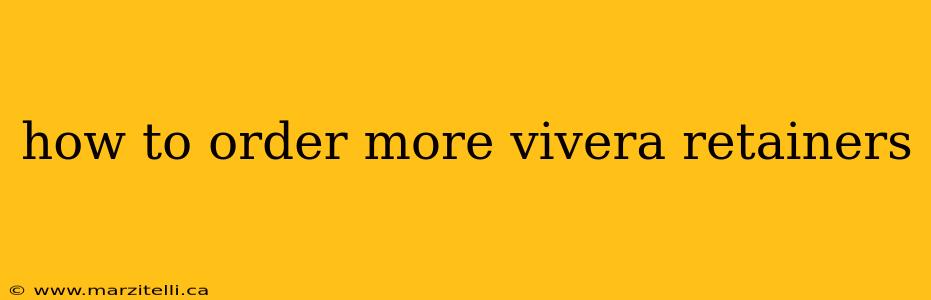 how to order more vivera retainers