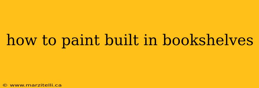 how to paint built in bookshelves