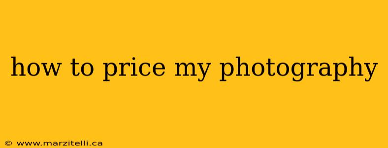 how to price my photography