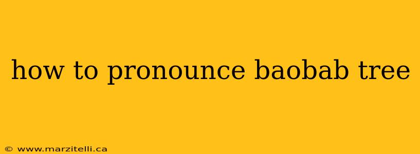 how to pronounce baobab tree