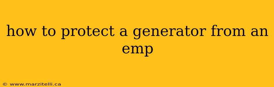 how to protect a generator from an emp