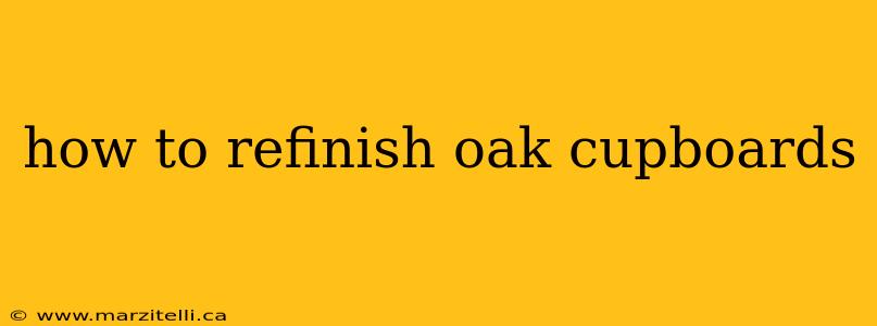how to refinish oak cupboards