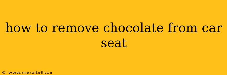 how to remove chocolate from car seat