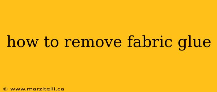 how to remove fabric glue