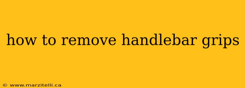 how to remove handlebar grips