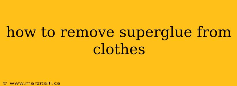 how to remove superglue from clothes