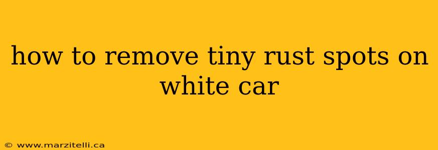 how to remove tiny rust spots on white car