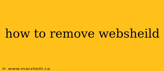 how to remove websheild