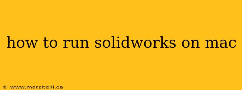 how to run solidworks on mac