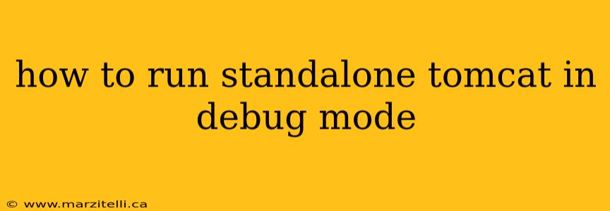 how to run standalone tomcat in debug mode