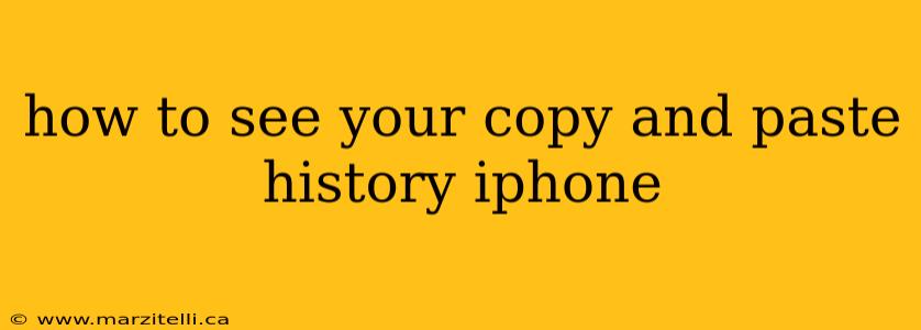 how to see your copy and paste history iphone