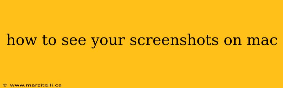 how to see your screenshots on mac