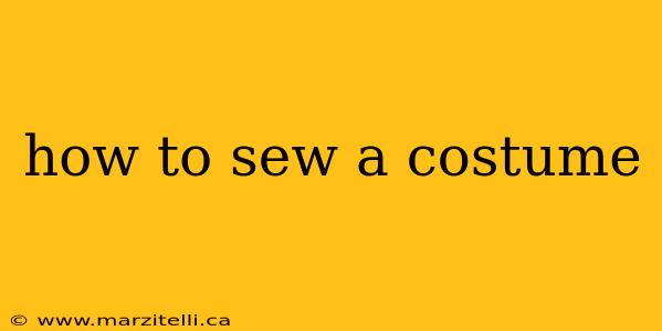 how to sew a costume