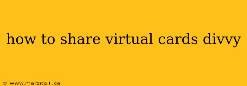 how to share virtual cards divvy