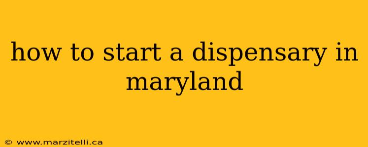 how to start a dispensary in maryland