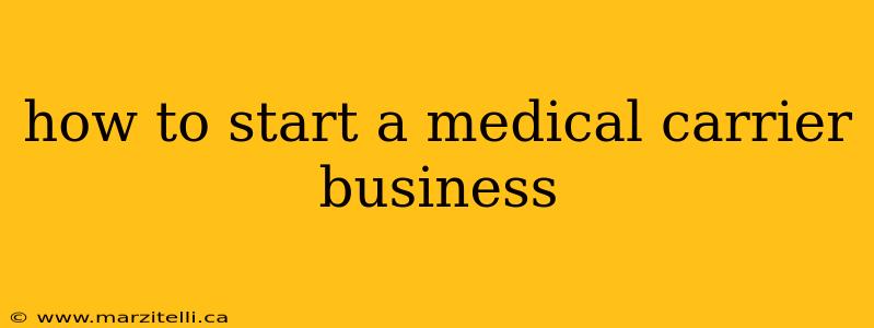 how to start a medical carrier business