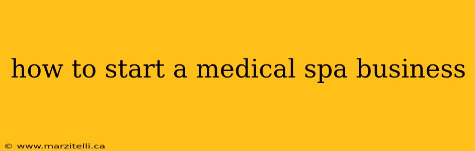 how to start a medical spa business