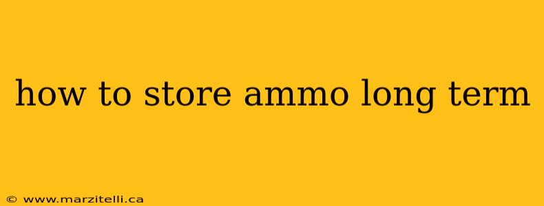 how to store ammo long term