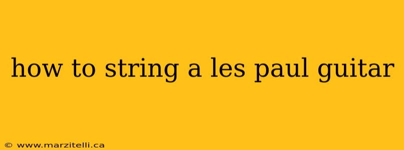 how to string a les paul guitar