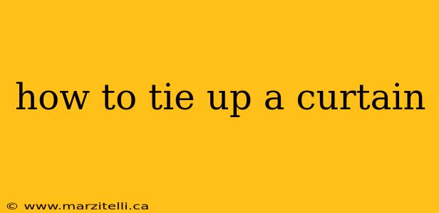 how to tie up a curtain