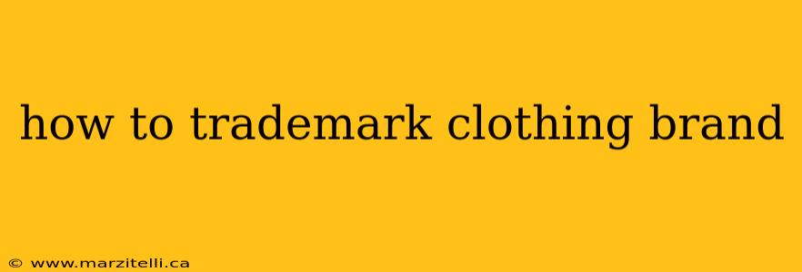 how to trademark clothing brand