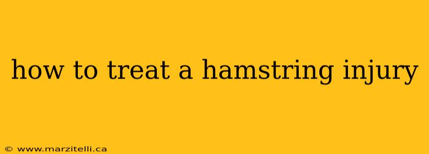 how to treat a hamstring injury