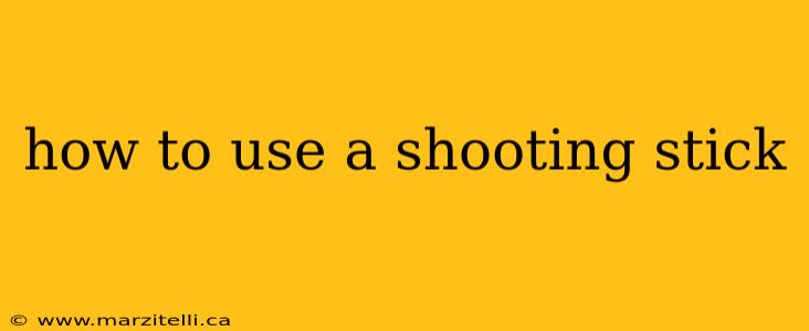 how to use a shooting stick