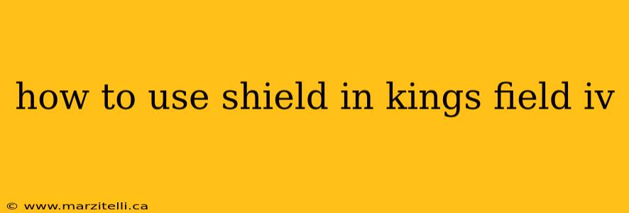how to use shield in kings field iv