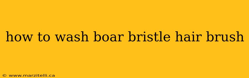 how to wash boar bristle hair brush