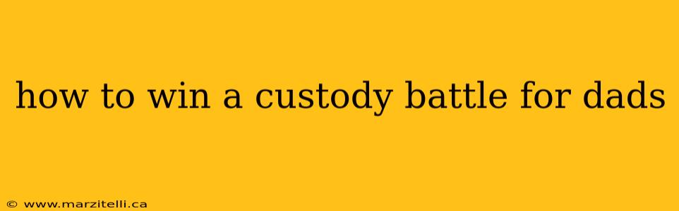 how to win a custody battle for dads