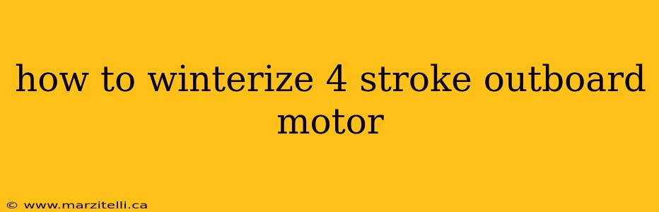 how to winterize 4 stroke outboard motor