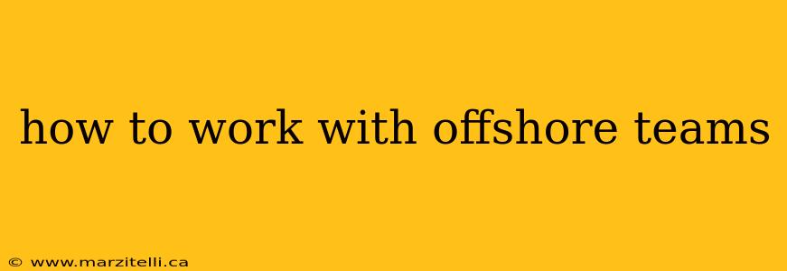 how to work with offshore teams