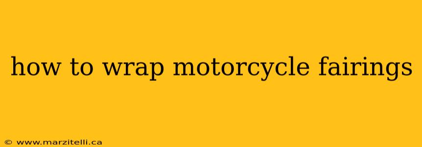 how to wrap motorcycle fairings