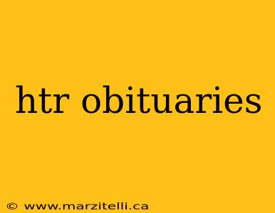 htr obituaries