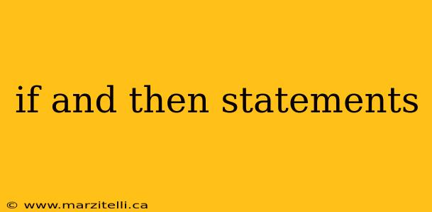if and then statements