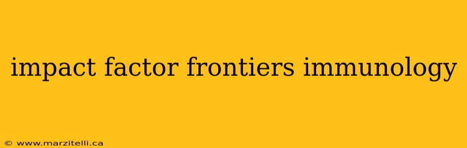impact factor frontiers immunology