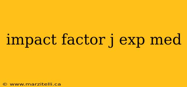 impact factor j exp med