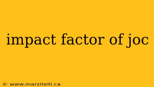 impact factor of joc