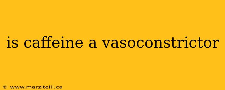 is caffeine a vasoconstrictor