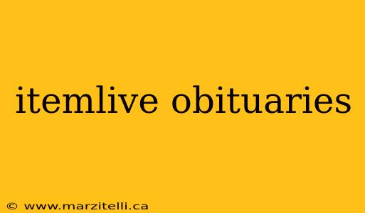 itemlive obituaries