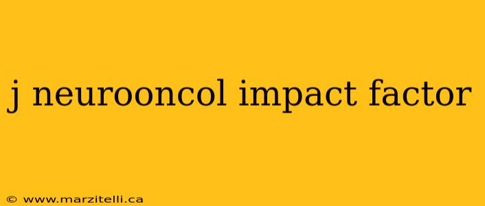 j neurooncol impact factor