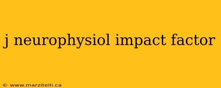 j neurophysiol impact factor
