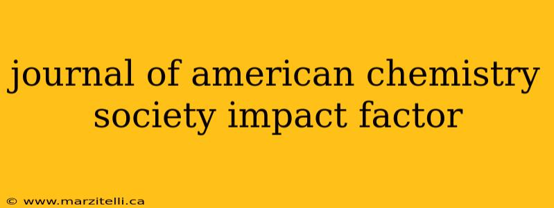 journal of american chemistry society impact factor