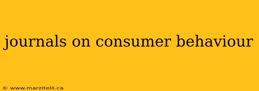 journals on consumer behaviour