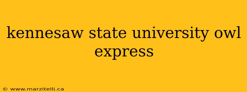 kennesaw state university owl express