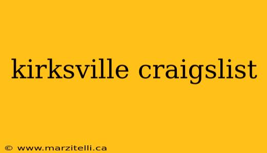 kirksville craigslist