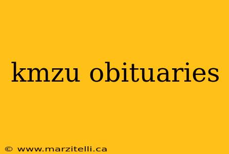 kmzu obituaries